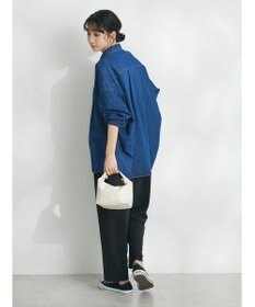 CRAFT STANDARD BOUTIQUE デニムパール釦サークルブラウス