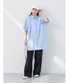 earth music&ecology パフスリーブチュニックブラウス