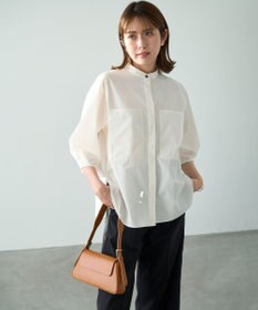 UNFILO FINE MOVE バンドカラーシャツ