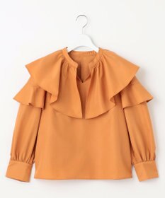 Feroux 【洗える】ラッフルスキッパー ブラウス