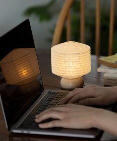 ちょうちん堂 【月白】YAGASURI 矢絣 ちょうちん ライト