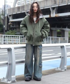 WEGO 【ユニセックス着用ITEM】2WAYフードパファーMA－1