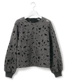 23区 【GOLD LABEL】チュールヘアリーエンブロイダリー ブラウス