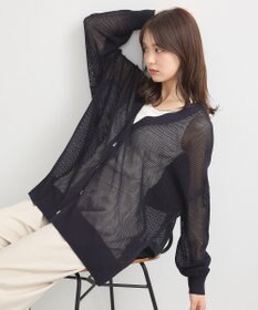 earth music&ecology メッシュルーズカーディガン