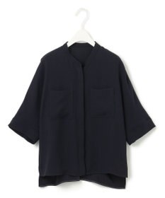 ICB L 【洗える】ライトダブルクロス クロップドシャツ