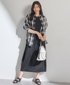 ANY L オンブレーチェックオーバーシャツ