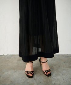 GRACE CONTINENTAL ラメシアープリーツニットワンピース