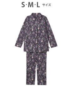 WACOAL パジャマ 長袖 長ズボン 綿混(本体) あったか ミントン 3Lまで対応 大きいサイズ レディース NDW428 /ワコール