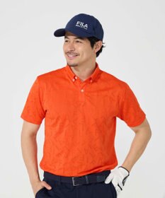 FILA GOLF／marie claire 【FILA GOLF】メッシュ加工ロゴ半袖ポロシャツ