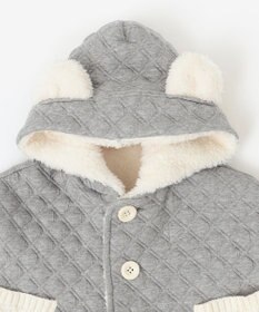 組曲 KIDS 【90㎝】くま耳 キルトマント