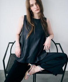 uncrave リヨセルデニム ノースリーブブラウス