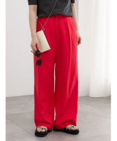 Te chichi レーヨンリネンストレートパンツ