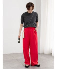 Te chichi レーヨンリネンストレートパンツ