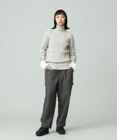 J.PRESS YORK STREET 【WOMEN】ANTI PILLING WOOL リブタートルニット