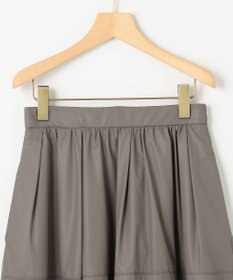 組曲 レザーライクライト タックギャザースカート