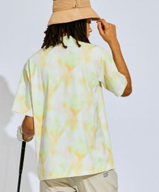 PW CIRCULUS 【吸水速乾 / UV遮蔽率99.5%  UVカット / ストレッチ】【MEN】タイダイ柄モックネックT ゴルフ