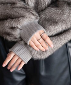 WEGO 【25年秋冬新作】フェイクファーショートブルゾン