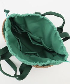 LA BAGAGERIE 【maison vert】 【ペーパー素材・多収納】ダブルハンドルかごバッグ