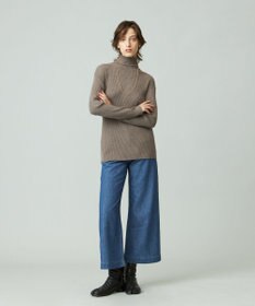 J.PRESS YORK STREET 【WOMEN】ANTI PILLING WOOL リブタートルニット
