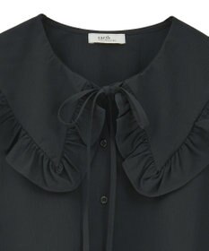 earth music&ecology フリルセーラーカラーブラウス