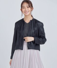 組曲 レザーライクライト ブルゾン