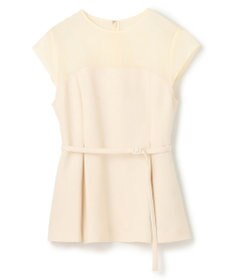 uncrave ウォッシャブルダブルクロス ビスチェブラウス(フレンチスリーブ)