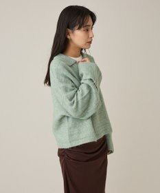 CRAFT STANDARD BOUTIQUE ロールアップ袖ショート丈ニットプルオーバー