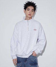 WEGO ワンポイントハーフジッププルオーバー