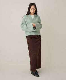 CRAFT STANDARD BOUTIQUE ロールアップ袖ショート丈ニットプルオーバー