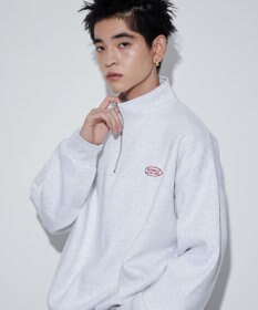 WEGO ワンポイントハーフジッププルオーバー