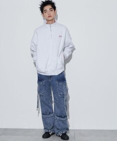 WEGO ワンポイントハーフジッププルオーバー