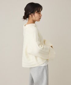 CRAFT STANDARD BOUTIQUE ロールアップ袖ショート丈ニットプルオーバー