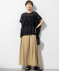 23区 L 【SLOW/一部店舗限定】UVカット/撥水/接触冷感 ナイロンタスランタフタ スカート