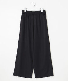 UNFILO 【洗える】リネンミックスツイル ワイドパンツ