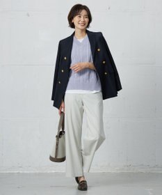 J.PRESS LADIES 【洗える】GIZA MERCERIZE COTTON ケーブル ニット