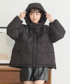 earth music&ecology フーディーパファーブルゾン