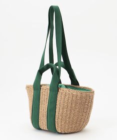 LA BAGAGERIE 【maison vert】 【ペーパー素材・多収納】ダブルハンドルかごバッグ
