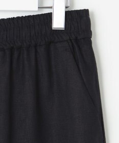 UNFILO 【洗える】リネンミックスツイル ワイドパンツ