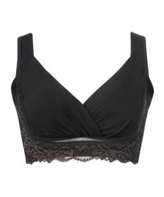 BRADELIS New York 【BRADELIS NewYork peace】綿混キャッチャーカップレースブラ25  ノンワイヤー 補正下着 補整 谷間メイク