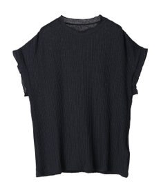 Green Parks プリーツ加工フレンチスリーブカットプルオーバー