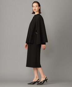 ICB 【洗える・ブラックフォーマル】 TaPeダブルクロス ケープコート