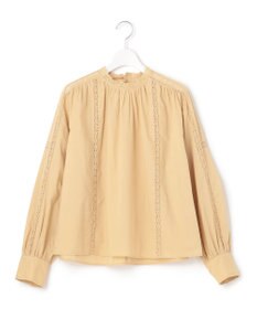 23区 【SLOW/洗える】コットンローン トーションレース ブラウス