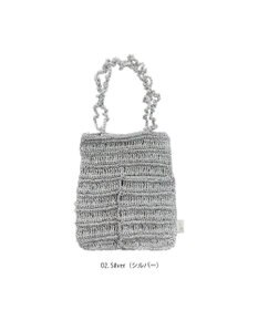 ROOTOTE 1090【手編みカゴバッグ風】SC.ベビールー.クロッシュメタリック-A