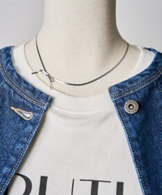 AMERICAN HOLIC ステンレス　アシメトリーリボンネックレス