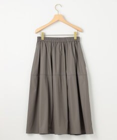 組曲 レザーライクライト タックギャザースカート