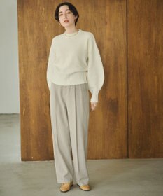 #Newans 【洗える】クロップドバルーンボリュームスリーブニット