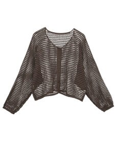 earth music&ecology ＳＥＴ２点メッシュニットカーディガン＋ビスチェ