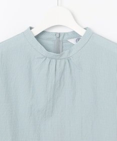 J.PRESS LADIES 【洗える】アセテートレーヨンコットンチェック ペプラム ブラウス