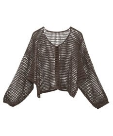 earth music&ecology ＳＥＴ２点メッシュニットカーディガン＋ビスチェ