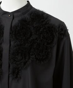 23区 S 【GOLD LABEL】ライトタフタ チュール刺繍 シャツ